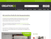 Tablet Screenshot of creationx.de